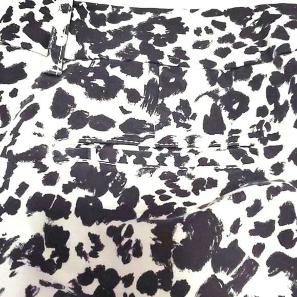 J. Crew Favorite Fit Snow Leopard Print Trendy Casual Ankle Pants - Picture 9 of 12
